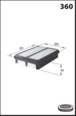 Filtre à air MECAFILTER ELP9662