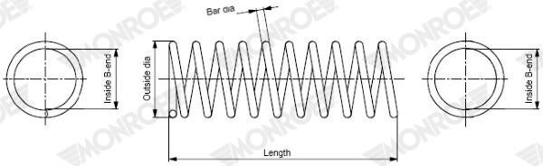 Ressort de suspension MONROE SP3686