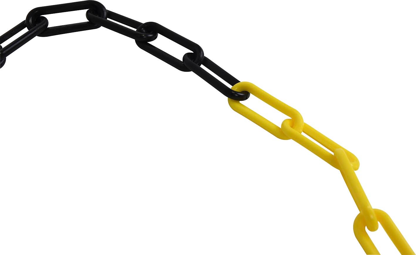 CLAS - Chaîne signalisation plastique jaune/noire 25cm - EG 0013