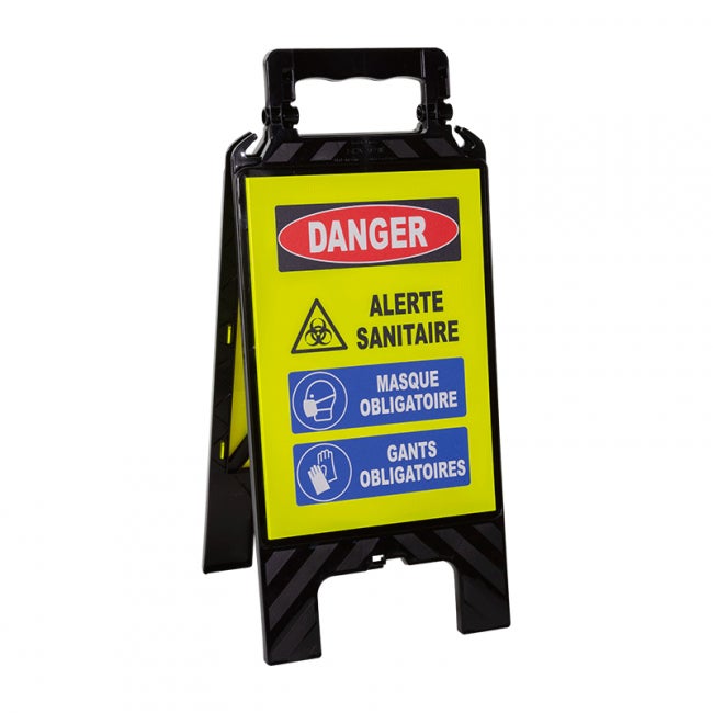 TOPCAR - Chevalet modulable noir - Danger Alerte sanitaire - 4280448